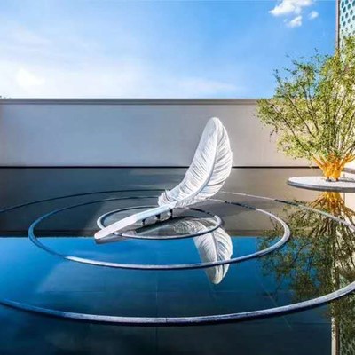 不銹鋼雕塑抽象設計 藝術創(chuàng)意景觀雕塑 澤業(yè)雕塑廠家 商場景觀雕塑