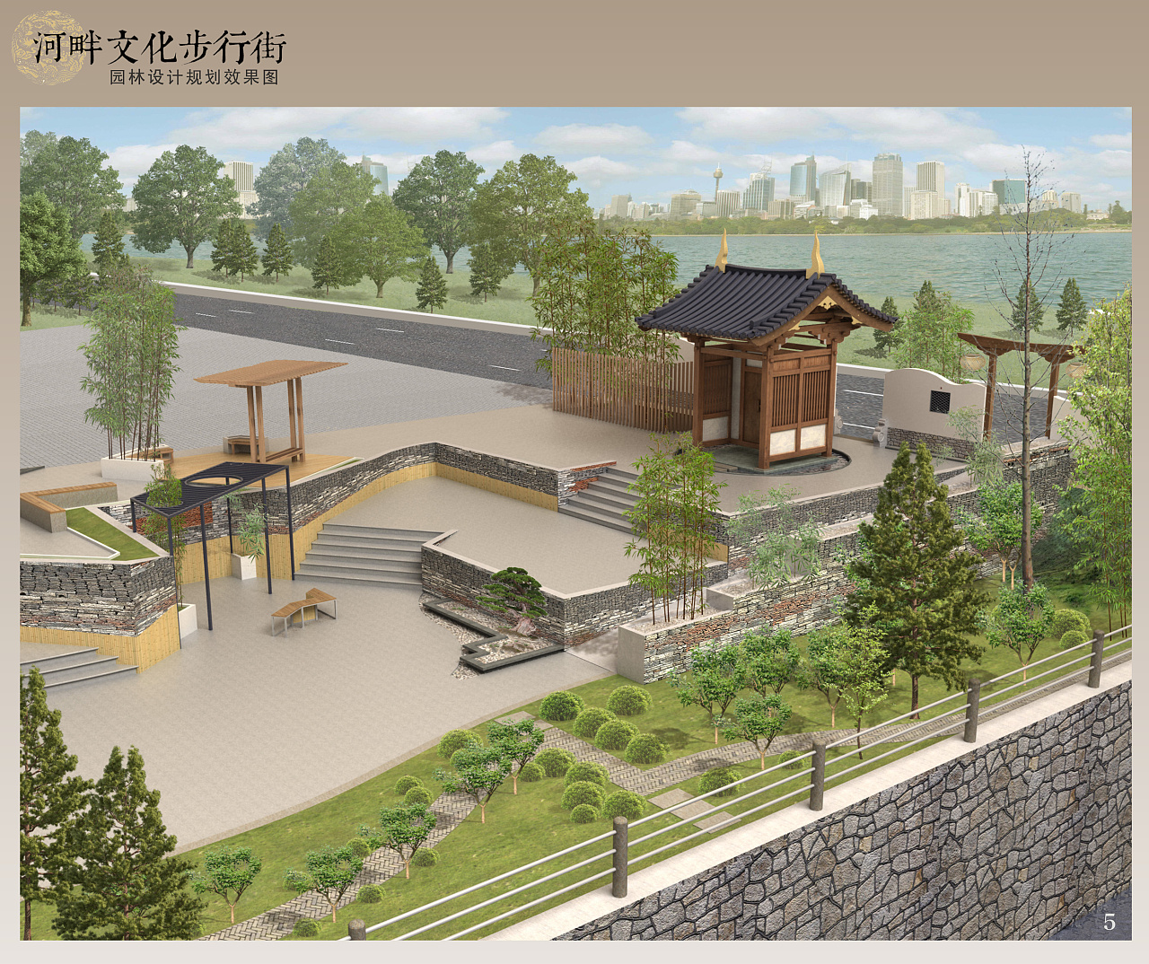 河畔文化美食街設(shè)計(jì)|空間|景觀設(shè)計(jì)|塑說即墨 